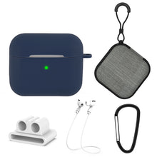 Load image into Gallery viewer, 5 in 1 Silicone Earphone Protective Case + Earphone Bag + Earphones Buckle + Hook + Anti-lost Rope Set, For AirPods 3