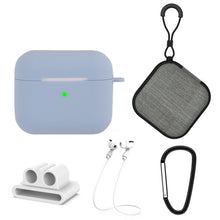 Load image into Gallery viewer, 5 in 1 Silicone Earphone Protective Case + Earphone Bag + Earphones Buckle + Hook + Anti-lost Rope Set, For AirPods 3