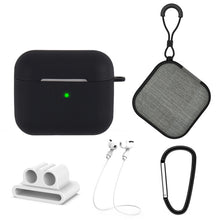 Load image into Gallery viewer, 5 in 1 Silicone Earphone Protective Case + Earphone Bag + Earphones Buckle + Hook + Anti-lost Rope Set, For AirPods 3