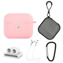 Load image into Gallery viewer, 5 in 1 Silicone Earphone Protective Case + Earphone Bag + Earphones Buckle + Hook + Anti-lost Rope Set, For AirPods 3