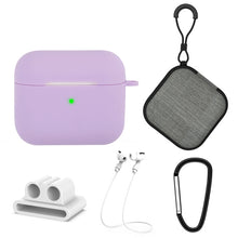 Load image into Gallery viewer, 5 in 1 Silicone Earphone Protective Case + Earphone Bag + Earphones Buckle + Hook + Anti-lost Rope Set, For AirPods 3