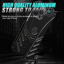 Load image into Gallery viewer, R-JUST Batman Metal Mobile Phone Protective Case, For iPhone 14, For iPhone 14 Plus, For iPhone 14 Pro, For iPhone 14 Pro Max