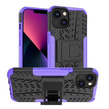 Load image into Gallery viewer, Tire Texture TPU + PC Phone Case with Holder, For iPhone 14, For iPhone 14 Plus, For iPhone 14 Pro, For iPhone 14 Pro Max