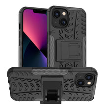 Load image into Gallery viewer, Tire Texture TPU + PC Phone Case with Holder, For iPhone 14, For iPhone 14 Plus, For iPhone 14 Pro, For iPhone 14 Pro Max