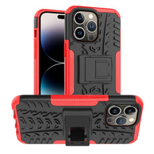 Load image into Gallery viewer, Tire Texture TPU + PC Phone Case with Holder, For iPhone 14, For iPhone 14 Plus, For iPhone 14 Pro, For iPhone 14 Pro Max