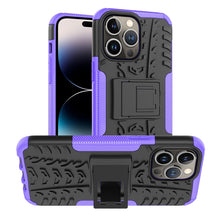 Load image into Gallery viewer, Tire Texture TPU + PC Phone Case with Holder, For iPhone 14, For iPhone 14 Plus, For iPhone 14 Pro, For iPhone 14 Pro Max