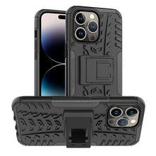 Load image into Gallery viewer, Tire Texture TPU + PC Phone Case with Holder, For iPhone 14, For iPhone 14 Plus, For iPhone 14 Pro, For iPhone 14 Pro Max