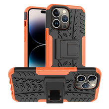 Load image into Gallery viewer, Tire Texture TPU + PC Phone Case with Holder, For iPhone 14, For iPhone 14 Plus, For iPhone 14 Pro, For iPhone 14 Pro Max