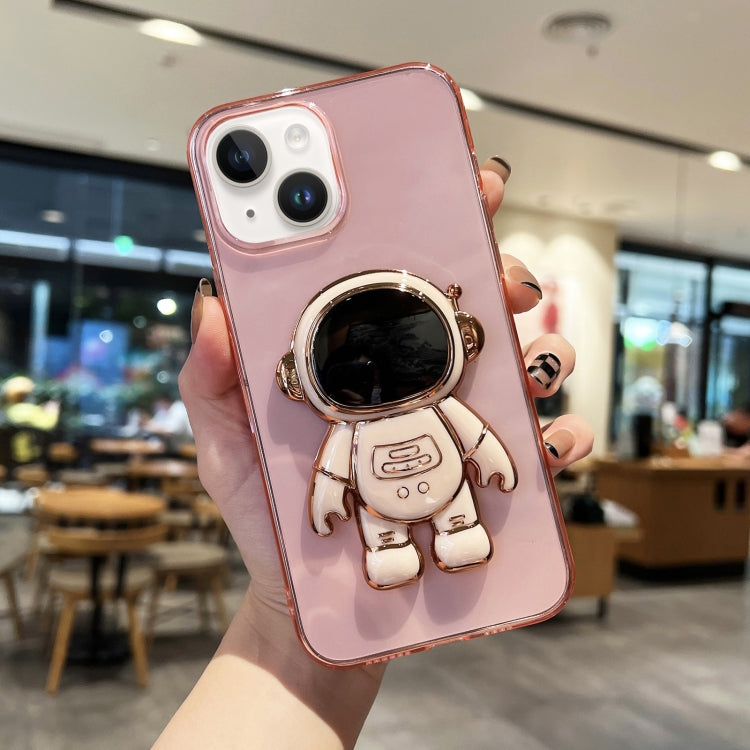 Plating Astronaut Holder TPU Phone Case, For iPhone 14, For iPhone 14 Plus, For iPhone 14 Pro, For iPhone 14 Pro Max, For iPhone 13, For iPhone 13 Pro