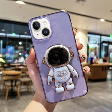 Load image into Gallery viewer, Plating Astronaut Holder TPU Phone Case, For iPhone 14, For iPhone 14 Plus, For iPhone 14 Pro, For iPhone 14 Pro Max, For iPhone 13, For iPhone 13 Pro