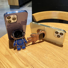 Load image into Gallery viewer, Plating Astronaut Holder TPU Phone Case, For iPhone 13 Pro Max, For iPhone 12, For iPhone 12 Pro, For iPhone 12 Pro Max, For iPhone 11, For iPhone 11 Pro Max