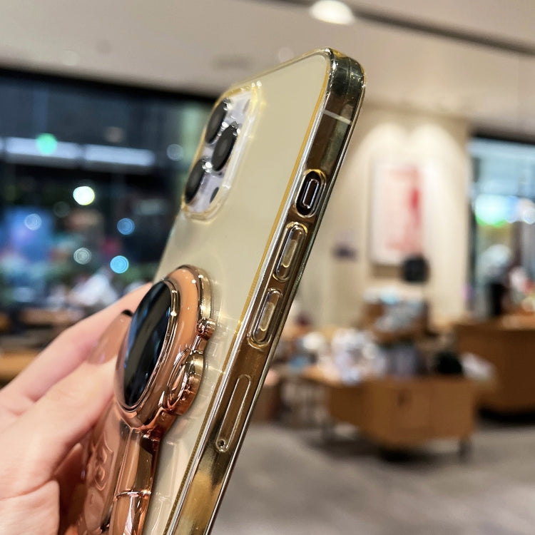 Plating Astronaut Holder TPU Phone Case, For iPhone 13 Pro Max, For iPhone 12, For iPhone 12 Pro, For iPhone 12 Pro Max, For iPhone 11, For iPhone 11 Pro Max