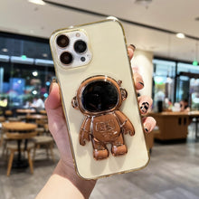 Load image into Gallery viewer, Plating Astronaut Holder TPU Phone Case, For iPhone 13 Pro Max, For iPhone 12, For iPhone 12 Pro, For iPhone 12 Pro Max, For iPhone 11, For iPhone 11 Pro Max