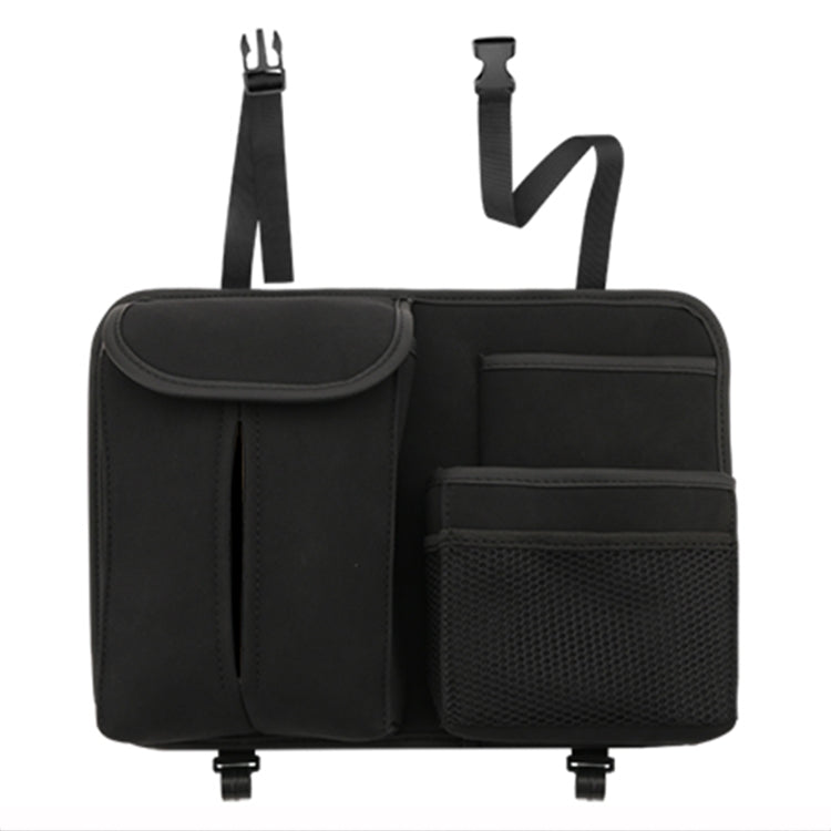 2 PCS Car Seat Back Hanging Bag Sheepskin Leather Storage Bag With Hook
