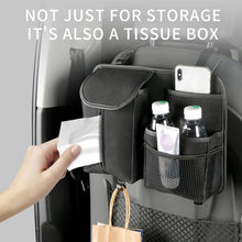 Load image into Gallery viewer, 2 PCS Car Seat Back Hanging Bag Sheepskin Leather Storage Bag With Hook