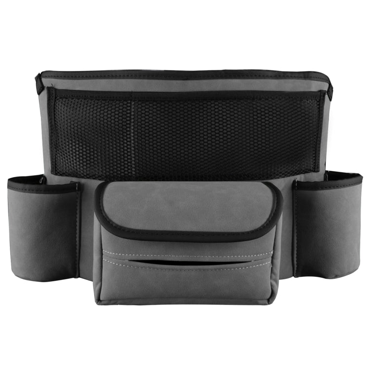 2 PCS Car Center Console Hanging Bag Sheepskin Leather Storage Bag