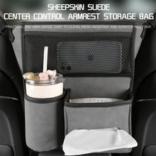 Load image into Gallery viewer, 2 PCS Car Center Console Hanging Bag Sheepskin Leather Storage Bag