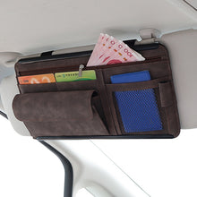 Load image into Gallery viewer, 2 PCS Car Sun Viso Sheepskin Leather Storage Bag