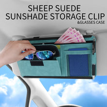 Load image into Gallery viewer, 2 PCS Car Sun Viso Sheepskin Leather Storage Bag