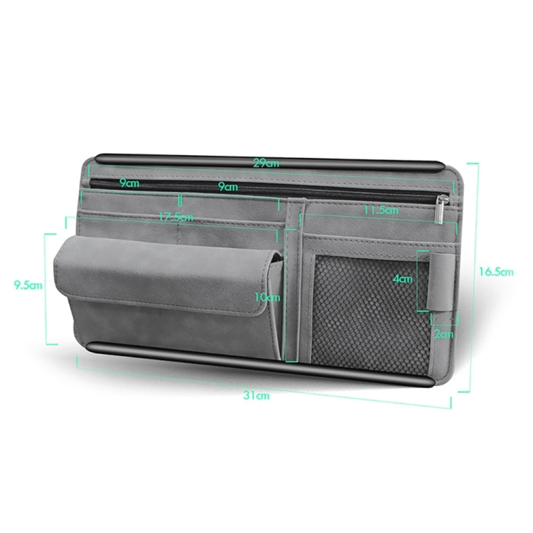2 PCS Car Sun Viso Sheepskin Leather Storage Bag