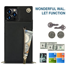 Load image into Gallery viewer, Cross-body Zipper Square Phone Case with Holder, For iPhone 14, For iPhone 14 Plus, For iPhone 14 Pro, For iPhone 14 Pro Max
