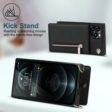 Load image into Gallery viewer, Cross-body Zipper Square Phone Case with Holder, For iPhone 14, For iPhone 14 Plus, For iPhone 14 Pro, For iPhone 14 Pro Max