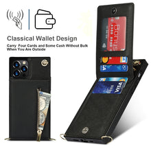 Load image into Gallery viewer, Cross-body Zipper Square Phone Case with Holder, For iPhone 14, For iPhone 14 Plus, For iPhone 14 Pro, For iPhone 14 Pro Max