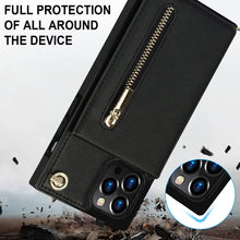 Load image into Gallery viewer, Cross-body Zipper Square Phone Case with Holder, For iPhone 14, For iPhone 14 Plus, For iPhone 14 Pro, For iPhone 14 Pro Max