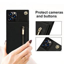 Load image into Gallery viewer, Cross-body Zipper Square Phone Case with Holder, For iPhone 14, For iPhone 14 Plus, For iPhone 14 Pro, For iPhone 14 Pro Max