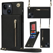 Load image into Gallery viewer, Cross-body Zipper Square Phone Case with Holder, For iPhone 14, For iPhone 14 Plus, For iPhone 14 Pro, For iPhone 14 Pro Max