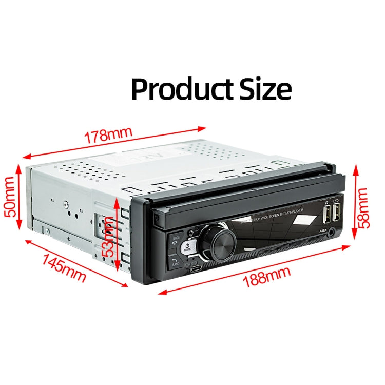 9901 7 inch Car  Retractable MP5 Player Supports FM & Mobile Phone Internet, 9901