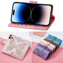 Load image into Gallery viewer, Butterfly Embossing Leather Case, For iPhone 14 Pro Max, For iPhone 14 Pro, For iPhone 14, For iPhone 14 Plus