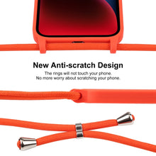 Load image into Gallery viewer, Crossbody Lanyard Liquid Silicone Case, For iPhone 14, For iPhone 14 Plus, For iPhone 14 Pro