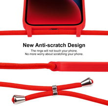 Load image into Gallery viewer, Crossbody Lanyard Liquid Silicone Case, For iPhone 14, For iPhone 14 Plus, For iPhone 14 Pro
