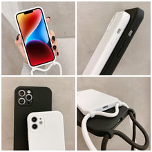 Load image into Gallery viewer, Crossbody Lanyard Liquid Silicone Case, For iPhone 14, For iPhone 14 Plus, For iPhone 14 Pro