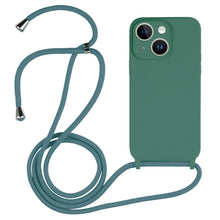 Load image into Gallery viewer, Crossbody Lanyard Liquid Silicone Case, For iPhone 14, For iPhone 14 Plus, For iPhone 14 Pro