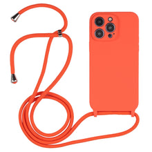 Load image into Gallery viewer, Crossbody Lanyard Liquid Silicone Case, For iPhone 14 Pro Max, For iPhone 13, For iPhone 13 Pro