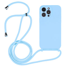 Load image into Gallery viewer, Crossbody Lanyard Liquid Silicone Case, For iPhone 14 Pro Max, For iPhone 13, For iPhone 13 Pro