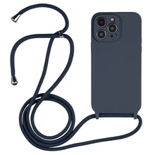 Load image into Gallery viewer, Crossbody Lanyard Liquid Silicone Case, For iPhone 14 Pro Max, For iPhone 13, For iPhone 13 Pro