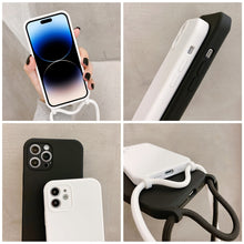 Load image into Gallery viewer, Crossbody Lanyard Liquid Silicone Case, For iPhone 14 Pro Max, For iPhone 13, For iPhone 13 Pro