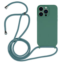 Load image into Gallery viewer, Crossbody Lanyard Liquid Silicone Case, For iPhone 14 Pro Max, For iPhone 13, For iPhone 13 Pro