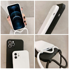 Load image into Gallery viewer, Crossbody Lanyard Liquid Silicone Case, For iPhone 12 Pro Max