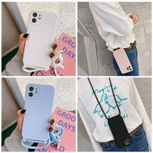 Load image into Gallery viewer, Crossbody Lanyard Liquid Silicone Case, For iPhone 12 Pro Max
