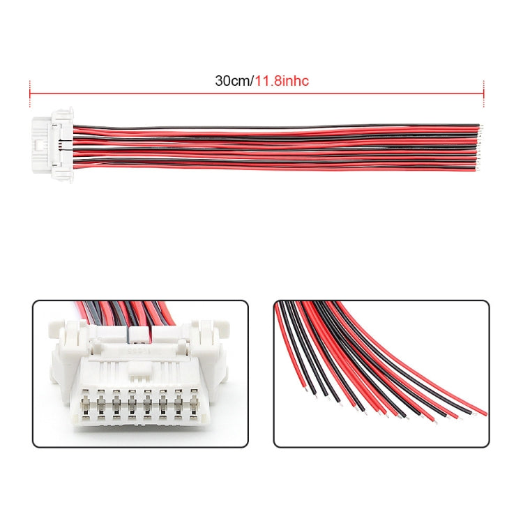 30cm 16Pin Fixed Terminal Extension Cable, Female Plug for Honda, Female Plug for Volkswagen, Male Plug, Female Plug, Female Plug for KIA