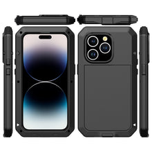 Load image into Gallery viewer, Shockproof Waterproof Silicone + Zinc Alloy Case, For iPhone 14 Pro Max, For iPhone 14 Pro, For iPhone 14, For iPhone 14 Plus