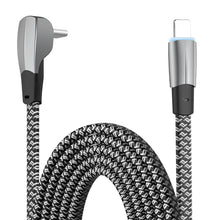 Load image into Gallery viewer, 3A USB-C/Type-C to 8 Pin Elbow Fast Charge Data Cable, 3A Type-C to 8 Pin 1.2m, 3A Type-C to 8 Pin 2m