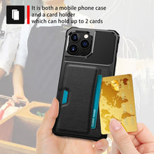 Load image into Gallery viewer, ZM02 Card Slot Holder Phone Case, For iPhone 14 Pro Max, For iPhone 14 Pro, For iPhone 14, For iPhone 14 Plus