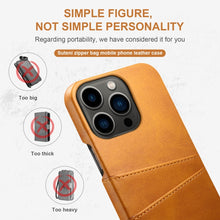Load image into Gallery viewer, Suteni Calf Texture Card Slots Phone Case, For iPhone 14 Pro Max
