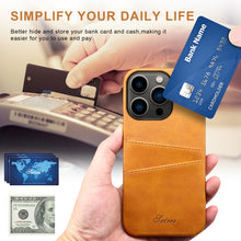 Load image into Gallery viewer, Suteni Calf Texture Card Slots Phone Case, For iPhone 14 Pro Max