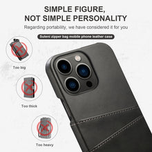 Load image into Gallery viewer, Suteni Calf Texture Card Slots Phone Case, For iPhone 14 Pro Max